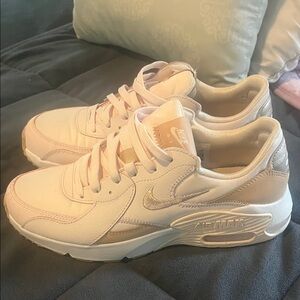 Nike Women's Air Max Sneakers - Light Pink and Cream